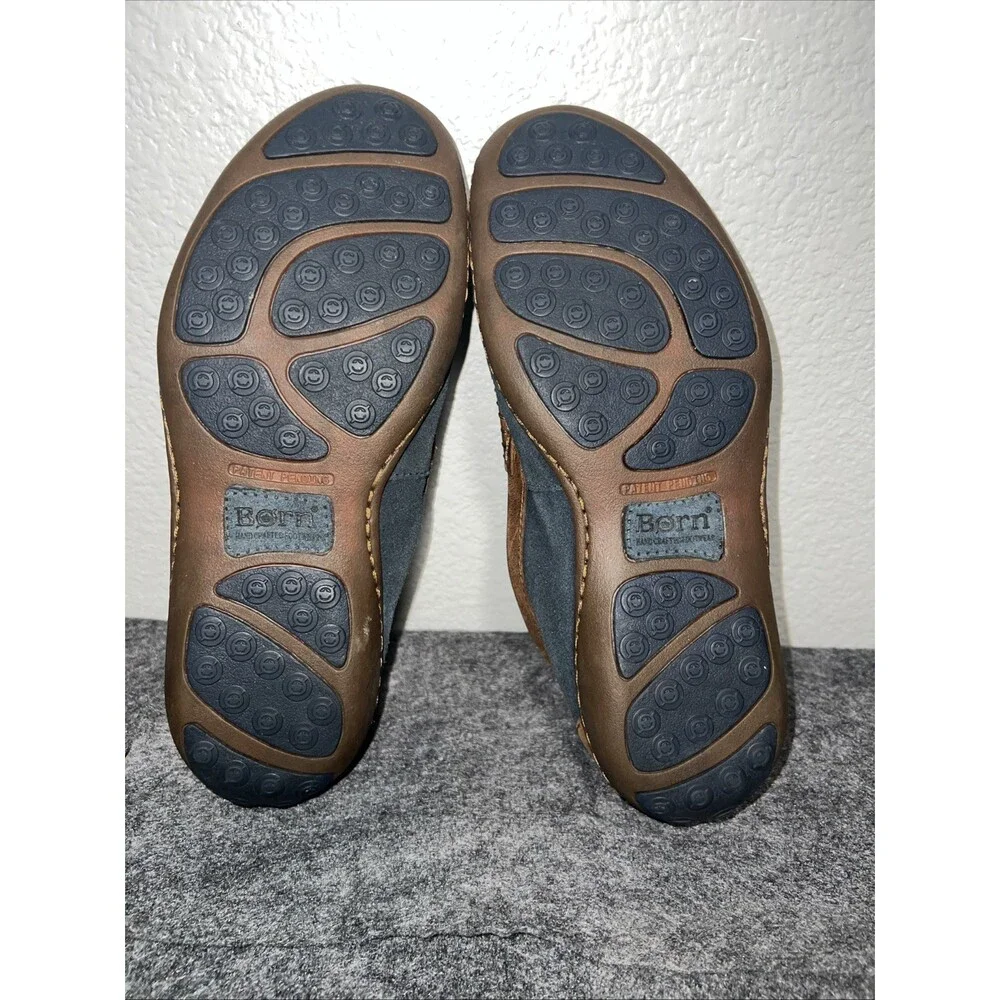 Born Blue Suede Leather Men's Loafers Size 9 NWT